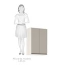 Ver imagem 4 de Armário Aéreo de Cozinha 60 Cm 2 Portas de Abrir 2 Prateleiras Linea Luciane Móveis