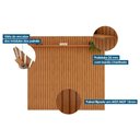 Ver imagem 3 de Rack Bancada C/ Painel P/ Tv até 85 Pol Pratic Ripado 1 Prateleira 250x240cm Cedro - Dj Móveis