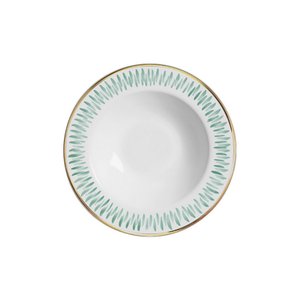 Conjunto com 6 Pratos Fundo Miami Filete Ouro Ø25cm