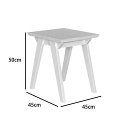 Mesa de Canto para Sala de Apoio Lateral Provençal Nyan de MDF Desmontável Mesinhas Decorativas - 5