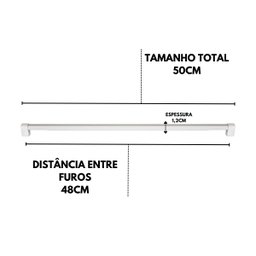 Kit 5 Puxador 480mm Alumínio Armário Móveis Cômoda Roupeiro - 4
