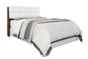 Ver imagem 2 de Cabeceira box Queen 1,58 Isis Malbec com Painel Class Branco - Framar Móveis