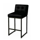Ver imagem 5 de Banqueta Cozinha Alta com Encosto Bistrô Bancada Cozinha Industrial Kit 4 Preto Lirina Pu Preto
