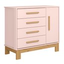 Ver imagem 2 de Cômoda Sapateira 1 Porta 4 Gavetas Luar Rosa Acetinado