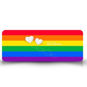 Mouse Pad Gamer LGBT Love Wins - 90cm x 35cm