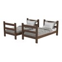 Ver imagem 2 de Beliche - Vira 2 Camas - Para Colchão 78/88 X 188Cm Dubai Multimóveis Vcr4137 Imbuia
