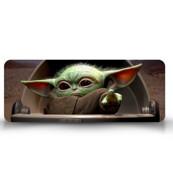 Mouse Pad Gamer Baby Yoda - 70cm x 35cm
