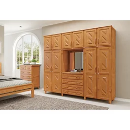 Guarda-Roupa Casal com Espelho 10 Portas 4 Gavetas Grécia Capelinha - 1 Guarda-Roupa Casal com Espelho 10 Portas 4 Gavetas Grécia Capelinha - 1