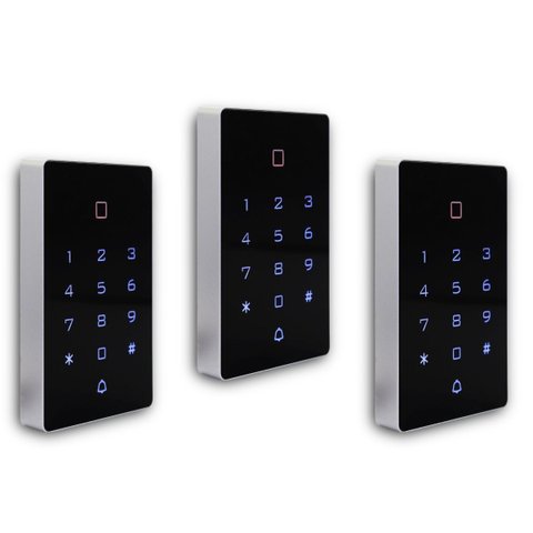 Kit 3 Teclado de Acesso Touch Controle Rfid Digital Leitor Cartão