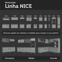 Ver imagem 3 de Armário de Cozinha Compacta 200cm Cinza Nice Madesa 01