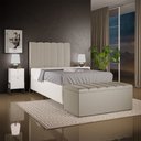 Ver imagem 2 de Calçadeira Recamier Baú Para Cama Box Solteiro Dália 100x50 Cm W01 Linho Bege - Lyam Decor