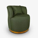 Ver imagem 5 de Poltrona Orgânica Base Metálica Confortável Decorativa para Sala Escritório Recepção Maranata Linho