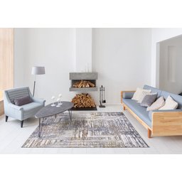 Tapete Nilo 06 1,40x2,00 - Bege e Terroso - Edantex - 1