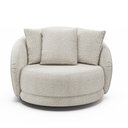 Ver imagem 5 de Poltrona Decorativa Giratória para Sala 122cm Kaly M22 Bouclê Branco - Mpozenato