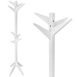 Cabideiro Chão Madeira Cisne Mancebo Branco para Bolsa - Branco - 2