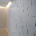 Ver imagem 2 de 24 Placas Revestimento De Parede Pvc 3d 50x50cm (6 Metros) Modelo Cadre