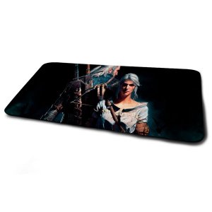 Mouse Pad Gamer The Witcher Geralt e Ciri - 90cm x 35cm