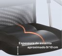 Ver imagem 6 de Cadeira Presidente Giratoria Preta Tela Mesh B-017