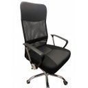 Ver imagem 1 de Cadeira Presidente Giratoria Preta Tela Mesh B-017