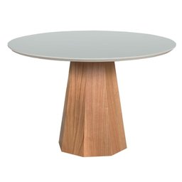 Mesa de Jantar Lisboa Tampo Redondo Off White 1 M - 1