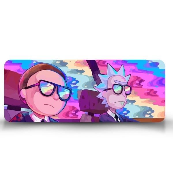 Mouse Pad Gamer Rick and Morty MIB - 60cm x 35cm