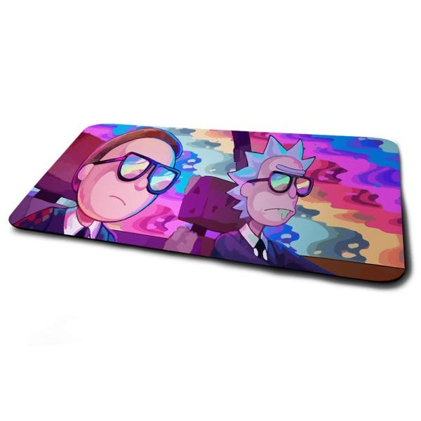 Mouse Pad Gamer Rick and Morty MIB - 60cm x 35cm - 2
