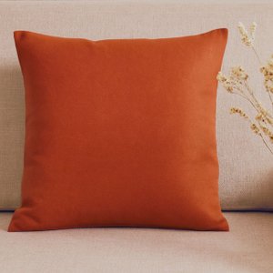 Capa de Almofada Linho Lisa 44x44cm Cores - Terracota