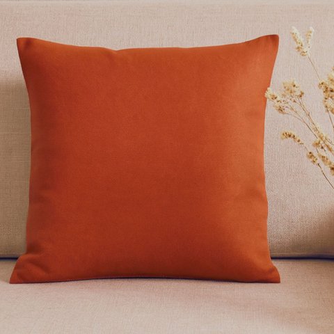 Capa de Almofada Linho Lisa 44x44cm Cores - Terracota