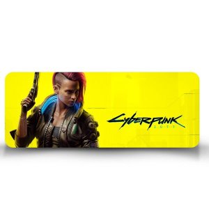 Mouse Pad Gamer Cyberpunk 2077 Mulher - 70cm x 35cm