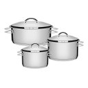 Ver imagem 1 de Jogo de Panelas 3 Peças Inox Fundo Triplo Solar Tramontina