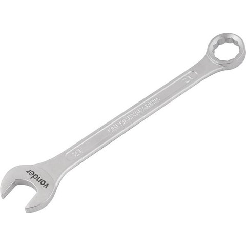 Chave combinada 21mm cromo vanádio fosco cartela - Vonder