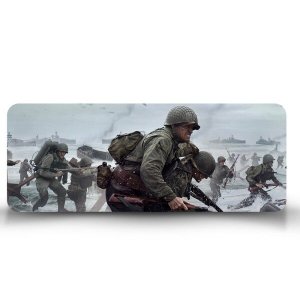 Mouse Pad Gamer Call of Duty WW2 Praia - 90cm x 35cm