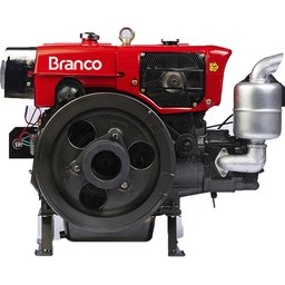 Motor Estacionário 17,4cv Diesel Partida Elétrica Branco - 2