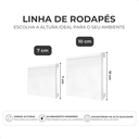 Ver imagem 2 de Kit 9 Barras Rodapé de Poliestireno 7cm Altura Barra 2m
