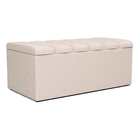 Recamier Calcadeira Bau 90 Cm Dalia Linho Cru Artte