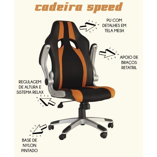 Cadeira Gamer Speed Rivatti - 4