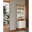 Ver imagem 2 de Cristaleira Serena com Portas em Vidro Cantos Arredondados:off White/ype