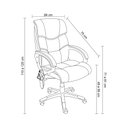 Ver imagem 6 de Cadeira de Escritório Presidente Giratória Massageadora em Corino Cartagena