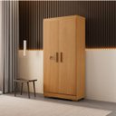 Ver imagem 2 de Armário Multiuso Itu 2 Portas Puxador MDF Pés em Madeira:Cinamomo