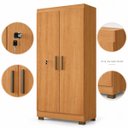 Ver imagem 4 de Armário Multiuso Itu 2 Portas Puxador MDF Pés em Madeira:Cinamomo