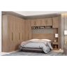 Quarto Casal Modulado Modena VI 7 Peças (1 Armário Aéreo + 4 Guarda Roupas + 2 Complementos) QCM61 B - 6