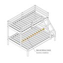Ver imagem 5 de Beliche com Cama Casal Eco Madeira Maciça Branco Mobilistore