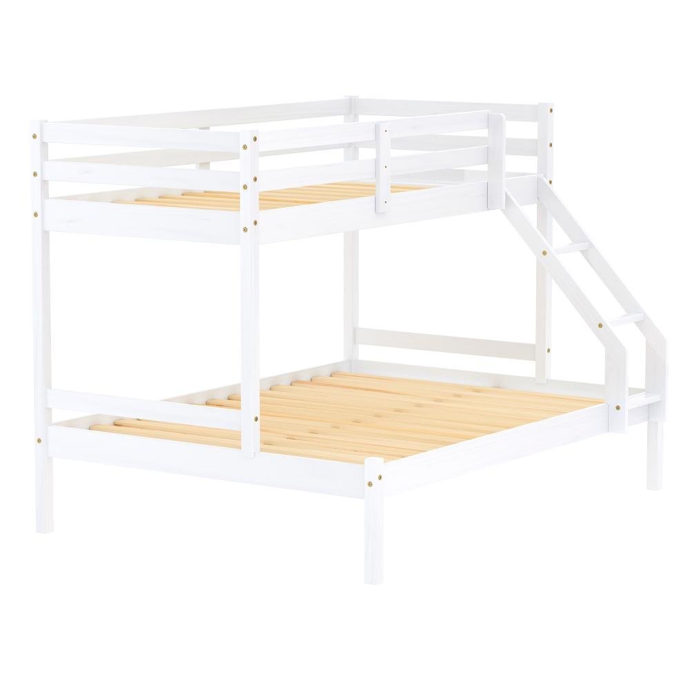 Beliche com Cama Casal Eco Madeira Maciça Branco Mobilistore - 2