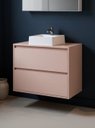 Ver imagem 5 de Gabinete para Banheiro com Cuba e Espelho 80cm MDF Rosa Dubai - On Móveis