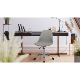 Cadeira de Escritório Eames Luísa Cinza - 6