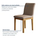 Ver imagem 7 de Kit 2 Cadeiras para Sala de Jantar com Pés em Madeira Maciça Bella Bege/Cinamomo