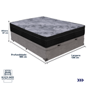 Ver imagem 3 de Cama Box Baú e Colchão Airtech Pampa Molas Ensacadas Casal Ortobom: Cinza