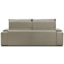 Ver imagem 6 de Sofá Retrátil Reclinável 3 Lugares Sala de Estar 225cm Merida F04 Veludo Marrom Claro - Lyam Decor