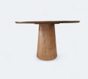 Ver imagem 2 de Mesa de Jantar Cone Tampo Amêndoa e Vidro Off 90 cm