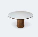 Ver imagem 3 de Mesa de Jantar Cone Tampo Amêndoa e Vidro Off 90 cm